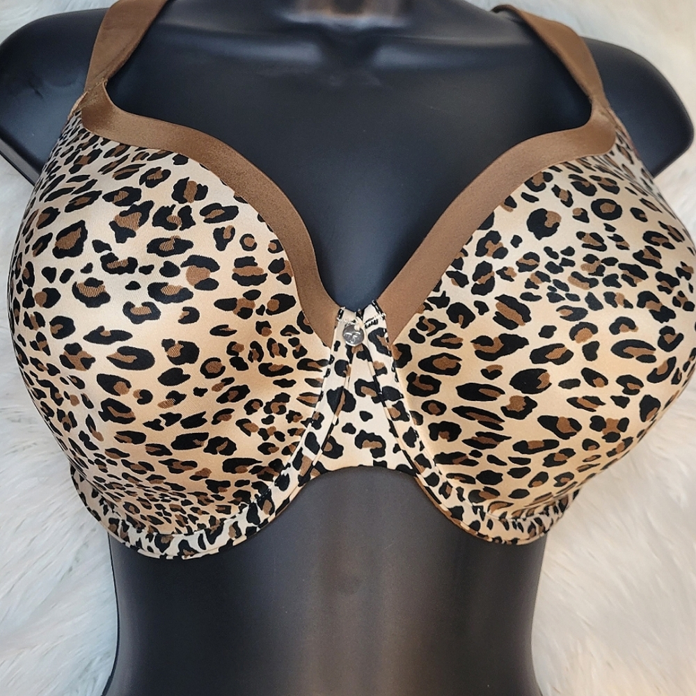 NWT lightly lined leopard print Cacique bra 44D